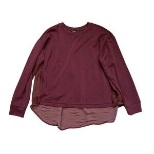 Simply Vera Vera Wang long sleeve burgundy blouse size large